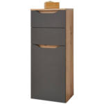 Möbelix Unterschrank Mit Softclose Giga B: 40 Cm, Eiche/anthrazit
