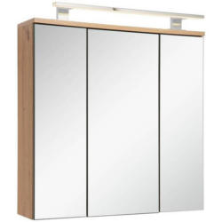 Spiegelschrank Giga Mit Led 3- Türig Bxhxt 70x70x19 Cm