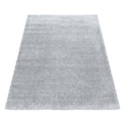 Hochflor Teppich Silber Brilliant 280x370 Cm