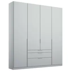 Drehtürenschrank Mit Laden 181 Cm Alabama, Seidengrau