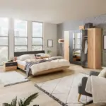 Möbelix Schlafzimmer-set Katrin 4-tlg. Eiche Dekor/graphit + Spiegel