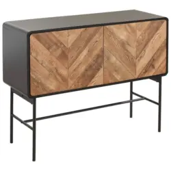 Kommode Grifflos B 108 Cm Sandy, Eiche Dekor/schwarz