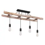 Möbelix Deckenleuchte H: 80 Cm 4-Flammig, Holzleiter