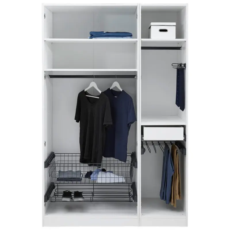 Offener Kleiderschrank 137 Cm Unit Weiß