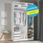 Möbelix Offener Kleiderschrank 137 cm Unit Weiß