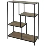 Möbelix Regal Aus Eisen Linz B: 77 Cm Schwarz/eiche Dekor