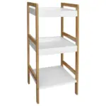 Möbelix Regal Liane 1 B: 36 Cm Bambus Massiv/weiß
