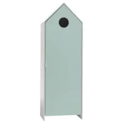 Kinderkleiderschrank Hausform B: 58 Cm Casami Weiß/mint