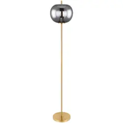 Stehlampe Blacky Messingfarben mit Schalter