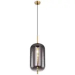 Möbelix Hängeleuchte Blacky H: 120 cm 1-Flammig, mit Rauchglas