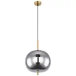 Möbelix Hängeleuchte Blacky H: 120 cm 1-Flammig, mit Rauchglas