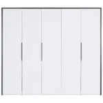 Möbelix Drehtürenschrank 250 cm Lucca Weiß