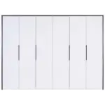 Möbelix Drehtürenschrank 294 cm Lucca Weiß