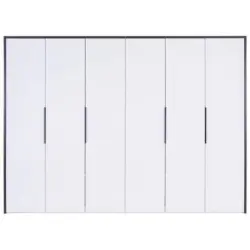 Drehtürenschrank 294 cm Lucca Weiß