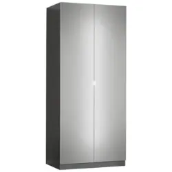 Drehtürenschrank Mit Spiegel 91cm Unit Anthrazit