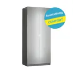 Möbelix Drehtürenschrank M. Spiegel 91cm Unit Anthrazit