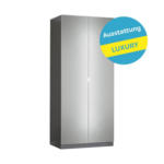 Möbelix Drehtürenschrank M. Spiegel 91cm Unit Anthrazit