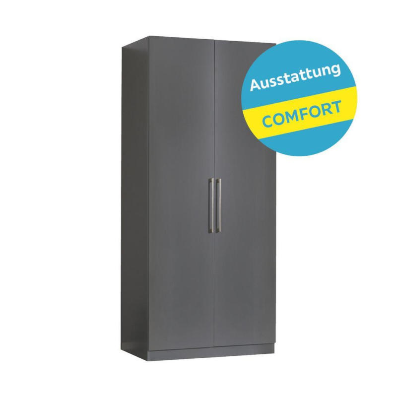 Drehtürenschrank M. Soft-close 91cm Unit Anthrazit