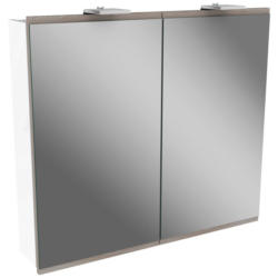 Spiegelschrank Lima Mit Led 2-Türig Bxhxt: 80x73x15,5cm Weiß