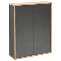 H&auml;ngeschrank Bad Finn Bxh 60x75 Cm, Anthrazit/eiche
