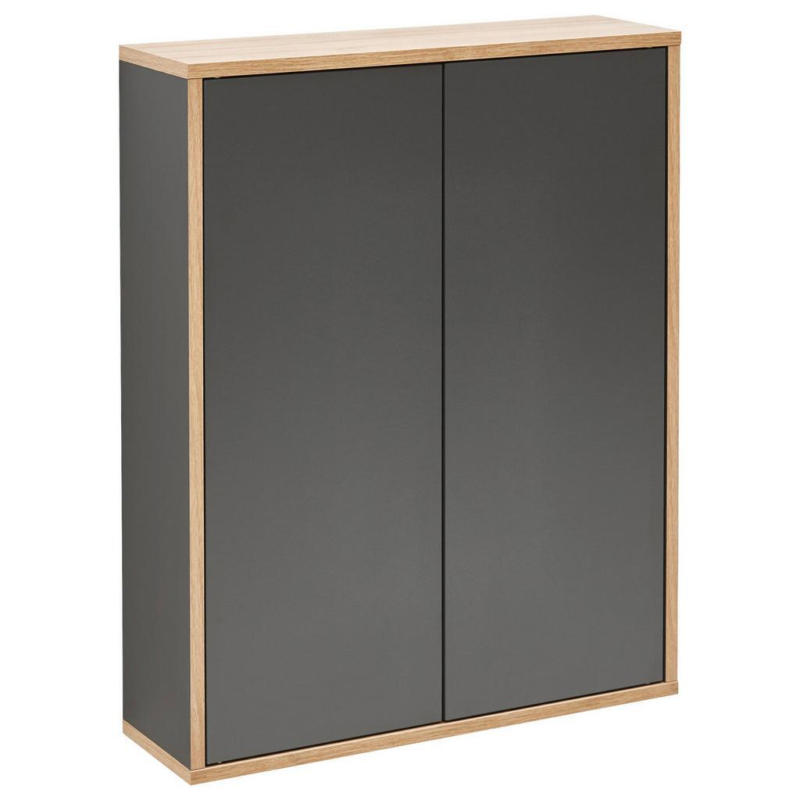 Hängeschrank Bad Finn Bxh 60x75 Cm, Anthrazit/eiche