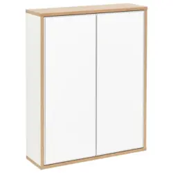 Spiegelschrank Finn 2-türig Bxhxt: 60x75x18,5 Cm Weiß/eiche