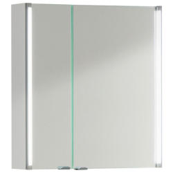 Spiegelschrank Led-line 2-Türig Bxhxt: 61x67x16,5cm Weiß