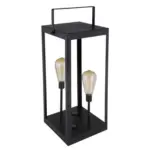 Möbelix Solar-laterne Schwarz Doris 2xled Warmweiß H: 53 Cm