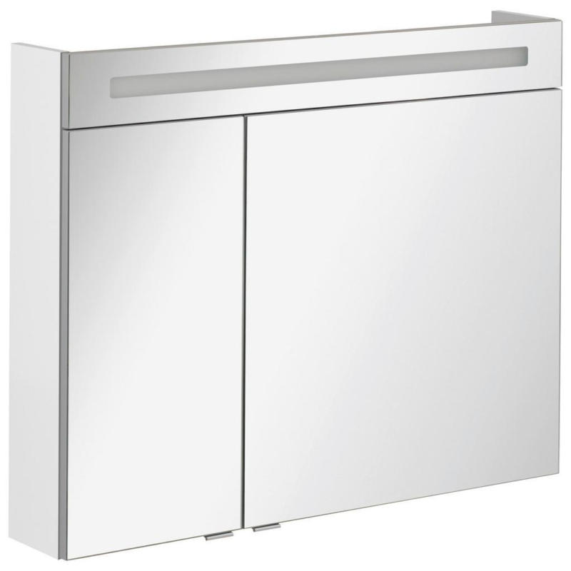 Spiegelschrank B.clever Led 2-Türig Bxhxt: 90x71x16 Cm Weiß