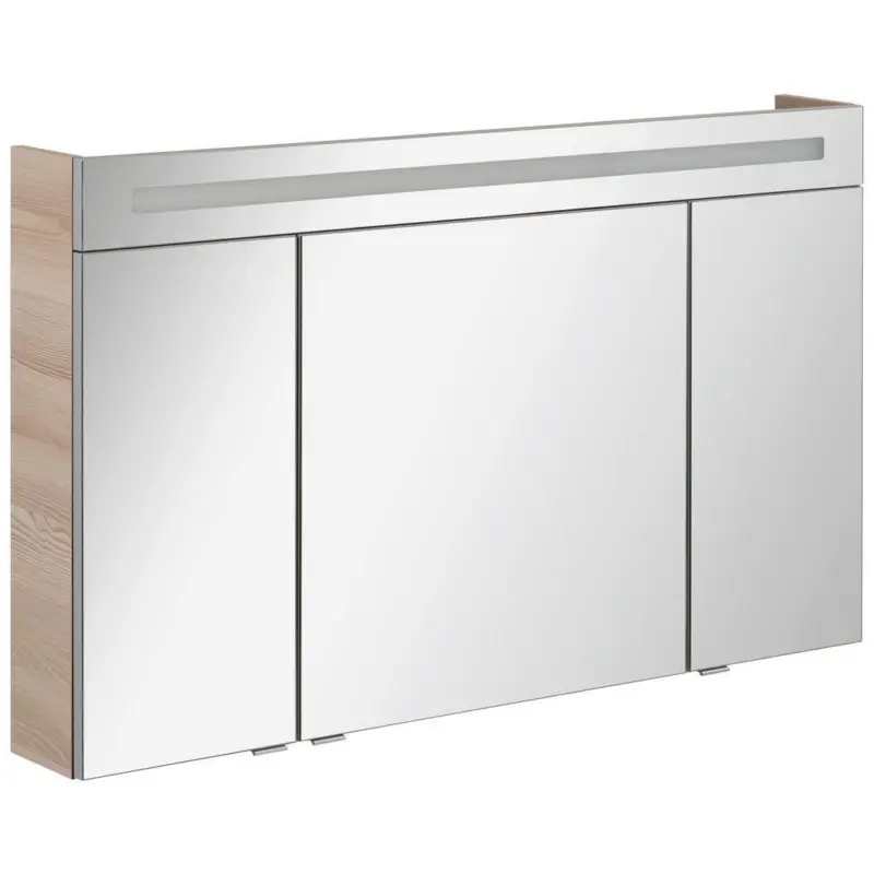 Spiegelschrank B.clever Mit Led 3-Türig Bxhxt: 120x71x16 Cm