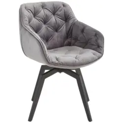 Armlehnstuhl Avegno Dunkelgrau Mit Drehbare Sitzfl&auml;che