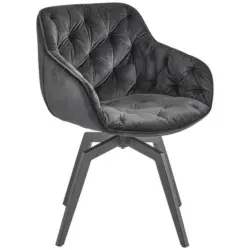 Armlehnstuhl Avegno Schwarz Mit Drehbare Sitzfl&auml;che