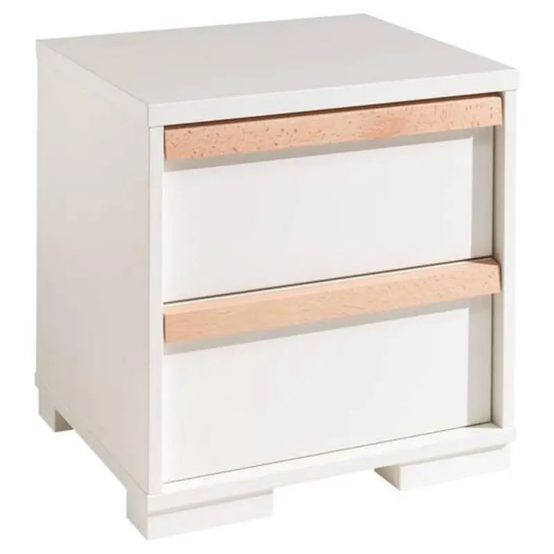 Nachtkästchen London B: 48,1 cm Weiß