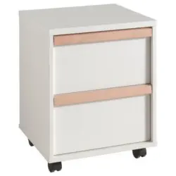 Rollcontainer London Wei&szlig; BxHxT: 48,1x60x44 cm, 2 Laden