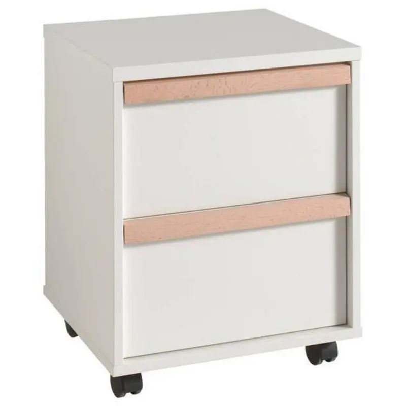 Rollcontainer London Wei&szlig; BxHxT: 48,1x60x44 cm, 2 Laden