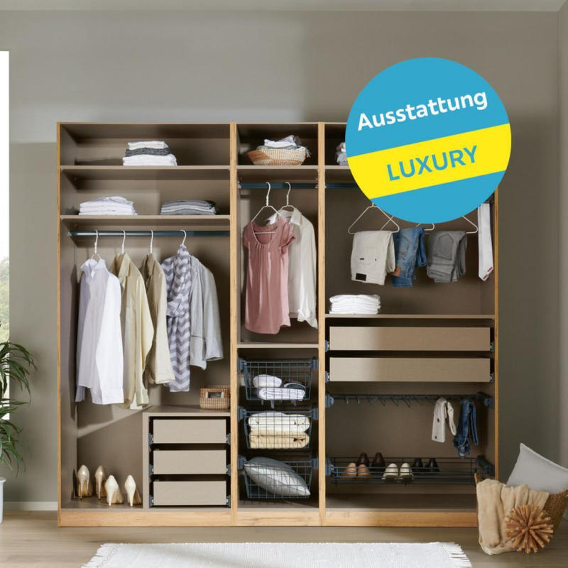 Offener Kleiderschrank Mit Laden 228 Cm Unit Weiß