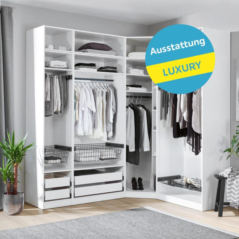 Offener Kleiderschrank Mit Laden 182 Cm Unit Weiß