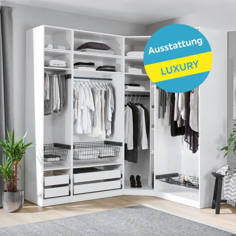Offener Kleiderschrank Mit Laden 182 Cm Unit Weiß