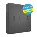 Möbelix Drehtürenschrank 228cm Unit Anthrazit