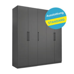 Drehtürenschrank 228cm Unit Anthrazit