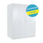 Möbelix Drehtürenschrank M. Soft-close 182cm Unit Weiß Dekor