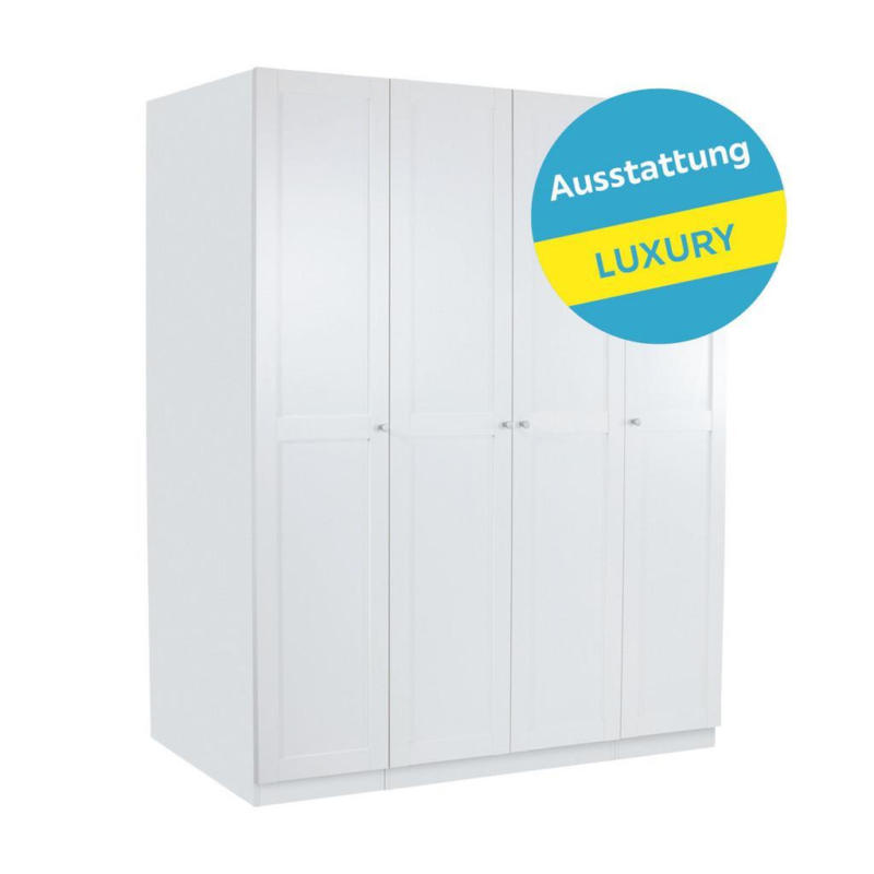 Drehtürenschrank M. Soft-close 182cm Unit Weiß Dekor