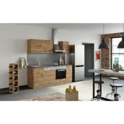 Einbauküche Küchenblock Möbelix Sorrento B: 210 Cm Eiche