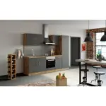 M&ouml;belix K&uuml;chenzeile Sorrento Mit Ger&auml;ten B: 270 Cm Anthrazit