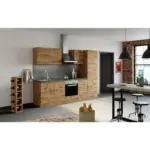 Möbelix Küchenzeile Sorrento Mit Geräten B: 270 Cm Eichefarben