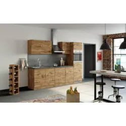 K&uuml;chenzeile Sorrento Ohne Ger&auml;te B: 270 Cm Eichefarben