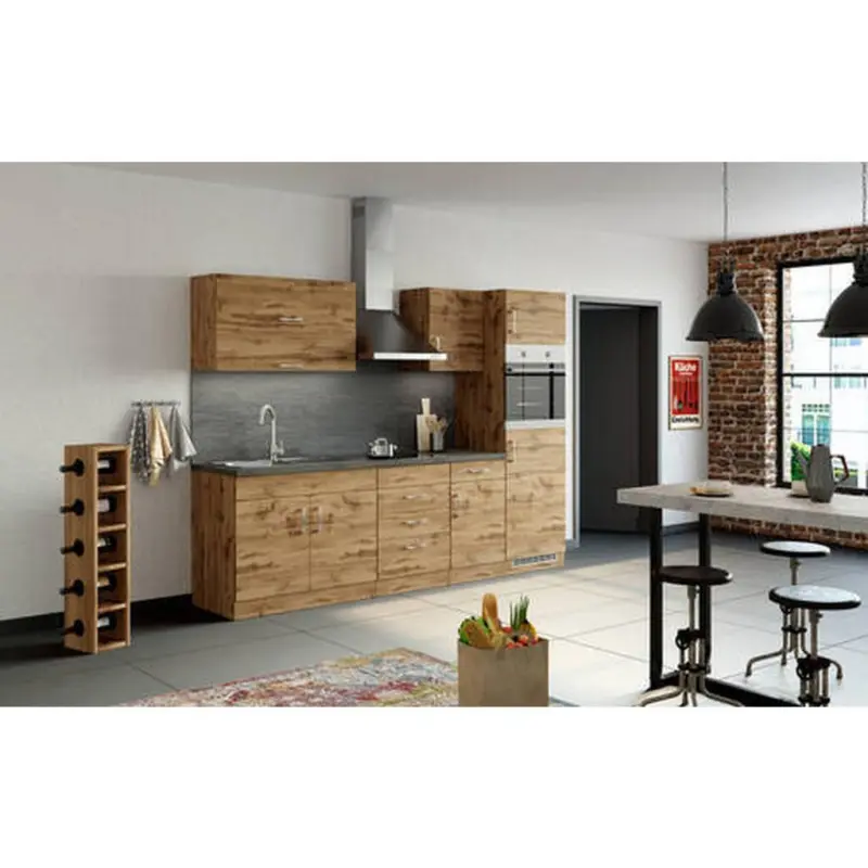 K&uuml;chenzeile Sorrento Ohne Ger&auml;te B: 270 Cm Eichefarben