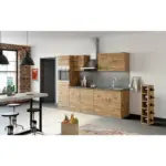 Möbelix Küchenzeile Sorrento Mit Geräten B: 270 Cm Eichefarben
