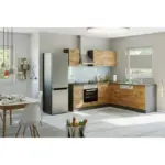 M&ouml;belix Einbauk&uuml;che Eckk&uuml;che M&ouml;belix Winkelblock Ohne Ger&auml;te 210x150 Cm Eichefarben