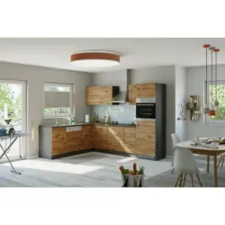 Einbauküche Eckküche Möbelix Winkelblock Mit Geräten 270x210cm Eichefarben